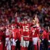 Quarterback Patrick Mahomes feiert mit seinen Kansas City Chiefs den Sieg gegen die Jacksonville Jaguars.