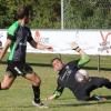 Dreimal musste Nordendorfs Torhüter Niklas Beck im Derby beim VfL Westendorf hinter sich greifen. Hier trifft Simon Schacherl zum 1:0. 	