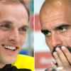 Duell der Top-Trainer: Dortmunds Thomas Tuchel (l) und Bayerns Pep Guardiola. 