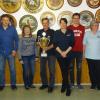 Siegerehrung des Vereinepokalschießens (von links): Annika Weiß (Vom Riegelberg-Gugga Utzmemmingen), Thomas Rieß (FVU-AH), Manuela Gauß (Katholischer Frauenbund Utzmemmingen), Hans Dichtl (Krieger-, Reservisten- und Heimatverein Utzmemmingen), Carina Rauch, Pascal Zucholt, Erna Dürr (alle DRK Utzmemmingen) und Schießleiter Hubert Singer.  	