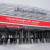 Das Stadion in der Allianz Arena ist wegen des Wintereinbruchs gesperrt und das Spiel abgesagt worden.
