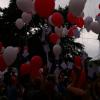 Bunte Ballons stiegen beim Bürgerfest in Diedorf in einen grauen Himmel. Der Freude der Kinder tat das keinen Abbruch. Immerhin hatte es nicht geregnet. 