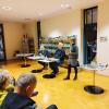 Krimiautor Martin Arz und Kriminalhauptkommissar Ludwig Waldinger hielten einen Vortrag in der Meringer Bücherei.