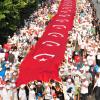 Der Protestmarsch endete nach 420 Kilometern in Istanbul.  	