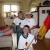 Die Fußballfans Jakob, Niclas und Moritz aus Wattenweiler sind für jedes Deutschlandspiel bestens ausgerüstet schreibt Manuela Miller.