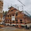 Der Neubau des Bürgerhauses in Lauterbrunn macht Fortschritte.