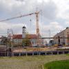 Baustelle  gegenüber Schloss Höchstädt auf dem Gelände des ehemaligen Internats.