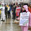 Es waren schon mal mehr: Rund 50 Demonstranten von Fridays for Future versammelten sich am Freitagnachmittag am Königsplatz.           