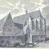 Diese beiden Stiche zeigen die katholische Stadtpfarrkirche St. Salvator in Nördlingen. Als Michael Wildegger 1866 das Amt des Stadtpfarrers von St. Salvator übernahm, zählte die katholische Gemeinde nur 800 Mitglieder. Als er 1904 in den Ruhestand trat, hatte er die Geschicke der Katholiken und der Stadt Nördlingen erheblich mitgeprägt.