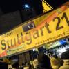 Auch diesen Januar demonstrierten Menschen in Stuttgart noch immer gegen das Bahnprojekt Stuttgart 21.  	