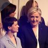 Die AFD-Vorsitzende Frauke Petry (l) und die Vorsitzende des französischen Front National (FN), Marine Le Pen, auf der Tagung der rechtspopulistischen ENF-Fraktion in Koblenz.