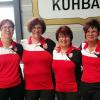 Sie gewannen die Meisterschaft der Bezirksoberliga in Kühbach: die Damen des SC Tegernbach. Lis Wagner, Irmi Heiß, Lissi Kurz und Petra Hamberger (von links) kehren damit in die Landesliga zurück.  	 	