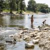Die Wertach ist inzwischen ein perfektes Naherholungsgebiet für Badegäste - vorallem im Sommer.