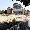 Die Königsplatz-Baustelle: Heute Mittag um 12 Uhr ist öffentlicher Spatenstich. Zur Öffentlichkeitsarbeit gehört auch eine neue Aussichtsplattform. 