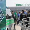 Keine Fans wurden verletzt, als sich am Rande des Heimspiels des FC Augsburg gegen Borussia Mönchengladbach ein Schuss aus der Dienstwaffe eines Polizisten löste. 