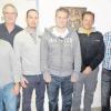 Der neue Vorstand des FV Ay:  Paul Aigner und Klaus Oppold,  Carsten Hafran, Thomas Mühlebach, Klaus Keller und Eduard Schilling (von links).   