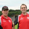 Wollen unbedingt die Derby-Punkte holen: Trainer Thomas Vogel (links) und Spartenchef Stephan Leitenmaier vom Kreisligisten TSV Balzhausen. 	