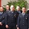 Die Feuerwehr Allmannshofen wählte einen neuen Vorstand: (von links) Kreisbrandinspektor Georg Lipp, Kreisbrandmeister Andreas Obleser, Bernhard Gerber, Michael Stiglmeir, Stefan Spengler, Albert Hilble, Matthias Würfel, Jürgen Abt und Bürgermeister Manfred Brummer. 	