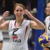 Volle Konzentration: Lisa Schnürer ist Zuspielerin bei den Volleyballfrauen der DJK Hochzoll in der 3. Liga. Die heute 27-Jährige hat ihre Wurzeln beim TSV Inchenhofen und schon viel erlebt. 