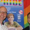 Pride steht auf dem Plakat – und stolz waren Organisator Michael Scharpf (links) und Kinobetreiber Rudolf Huber am Ende auch auf den Verlauf des 25. schwulen Filmfestes in Bad Wörishofen. 