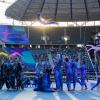 Avatar-Darsteller bieten eine Showeinlage im Olympiastadion.