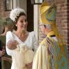 Herzogin Kate wird bei der Taufe ihres Sohnes Prinz Louis von Erzbischof Justin Welby empfangen.