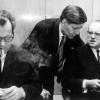 77 Ordnungsrufe hat Herbert Wehner (ganz rechts) bekommen. Hier mit Helmut Schmidt und Willy Brandt. 