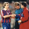 Kamen 1995 beide zum FC Bayern: Stürmer Jürgen Klinsmann und Trainer Otto Rehhagel.