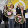 Kunstpreis-Verleihung: (von links) Stv. Landrätin Sabine Grünwald, Kulturbeauftrage  Carina Kaminski, Andrea Sandner, Harry Meyer, Erika Kassnel-Henneberg und Mechthild Müller-Hennig.