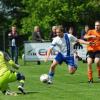 Ein heißes Match war das A-Klassen-Derby in Ried, in der Mitte Martin Steber, rechts Dominik Erber vom TSV Mühlhausen. 
