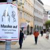 In der Fußgängerzone in Augsburg gilt bereits jetzt eine Maskenpflicht wegen Corona. Werden jetzt die Regelungen weiter verschärft? 