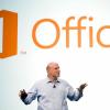 Microsoft-Chef Steve Ballmer stellt das neue Office-Paket vor. Foto: Microsoft/dpa
