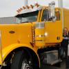 Hans-Jürgen und Katrin Birk aus Illerberg mit ihrem knallgelben Peterbilt. Der Truck war der Hinguker beim US-Car&Bike-Treffen.