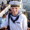 Das Foto zeigt die 18-jährige Offiziersanwärterin der Bundesmarine Jenny Böken an Bord der «Gorch Fock» im Hafen von Mürwick.