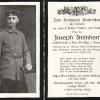 Das Sterbebild von Joseph Steinherr, geboren am 27.10.1878.