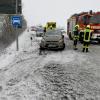 Wegen schneeglatter Fahrbahn ist es auf der B10 bei Dornstadt zu einem Unfall gekommen.