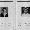 Sterbebild der Familie Schäfstoß in Oberndorf aus dem Jahr 1945. Von den weiteren Kindern gab es damals noch keine Bilder.