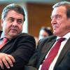 Zwei Ex-SPD-Chefs kritisieren den Kurs von Olaf Scholz: Sigmar Gabriel (links) und Gerhard Schröder.