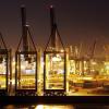 Containerbrücken am Containerterminal Tollerort im Hamburger Hafen.