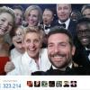 Mit einem Foto voller Hollywood-Stars hat Oscar-Moderatorin Ellen DeGeneres einen Rekord bei Twitter hingelegt. Ihr Selfie wurde zum meistverbreiteten Retweet aller Zeiten.