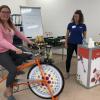 Am Smoothie-Bike konnten sich Edeka-Mitarbeiter mit Muskelkraft einen leckeren Smoothie mixen.  	