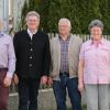 Der neugewählte Vorstand (von links): Rolf Schmitz, Bürgermeister Willi Böhm, Johannes Riegg, Martha Schmid und Anton Glenk. 	