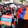Armenische Demonstranten Ende 2020. Zuvor war der Konflikt um Bergkarabach eskaliert.