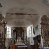 Ein Netz wurde im Innenraum der Kirche in Binswangen angebracht. Es wurde angebracht, weil ein Gutachter Zweifel daran hatte, ob der Putz an der Decke hĂ¤lt. 