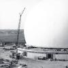 Ein Bild aus der Bauzeit des Radoms in Raisting – im Jahr 1963. 