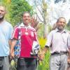 Das Schertlinhaus Besuch von Gästen aus Papua Neuguinea: Dekan Pastor Danny Akiro, Monica Koro (Leiterin der Frauenarbeit), Andy Jogo (Dekanatssekretär), Sukare Ivan (Beraterin des Dekanatsfrauenteams).  