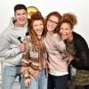 Die Finalisten Benedikt Köstler (l-r), Natia Todua, Anna Heimrath und BB Thomaz in Berlin im Studio Adlershof.