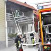 Zum Glück nur inszeniert war der Brand in der Schönbacher Straße in Kühbach.