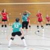 Die Aindlinger U-18-Volleyballerinnen kämpften beim Turnier in Biberbach wacker mit der Konkurrenz mit.   