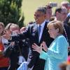 US-Präsident Obama und Angela Merkel im bayerischen Krün.